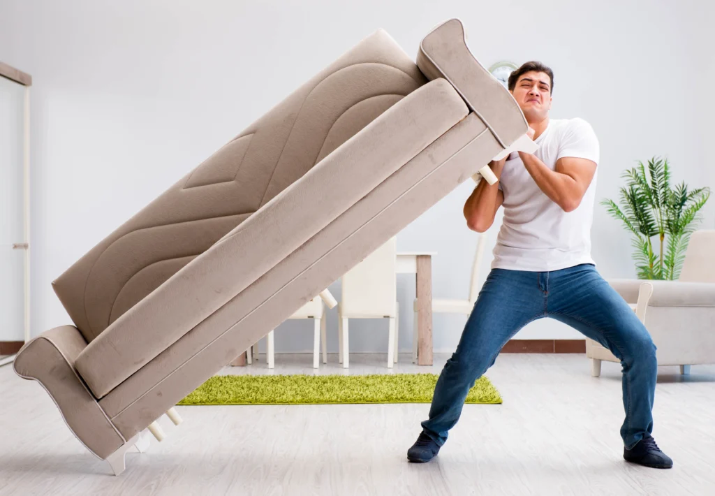 safely moving heavy furniture for your move out Mascoutah, IL